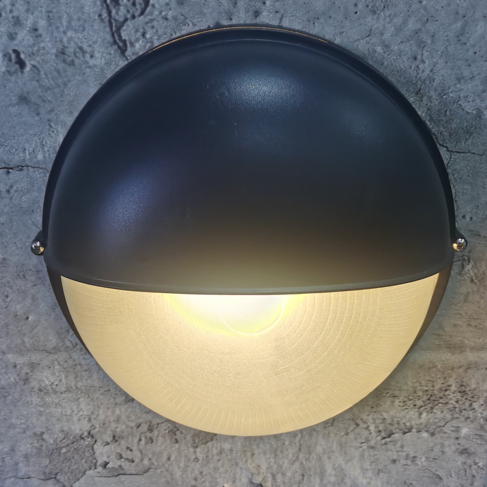 Contemporary Industrial Waterproof Aluminum Glass Wall Sconce