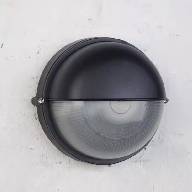Contemporary Industrial Waterproof Aluminum Glass Wall Sconce