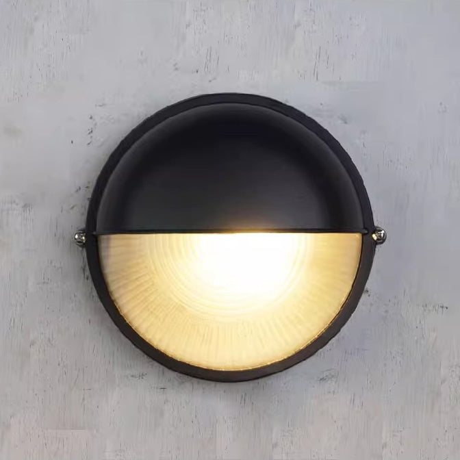 Contemporary Industrial Waterproof Aluminum Glass Wall Sconce
