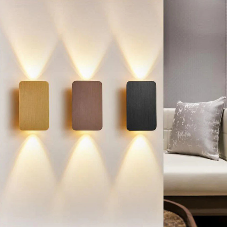 Nordic Minimalist Aluminum Rectangular Flat Wall Sconce