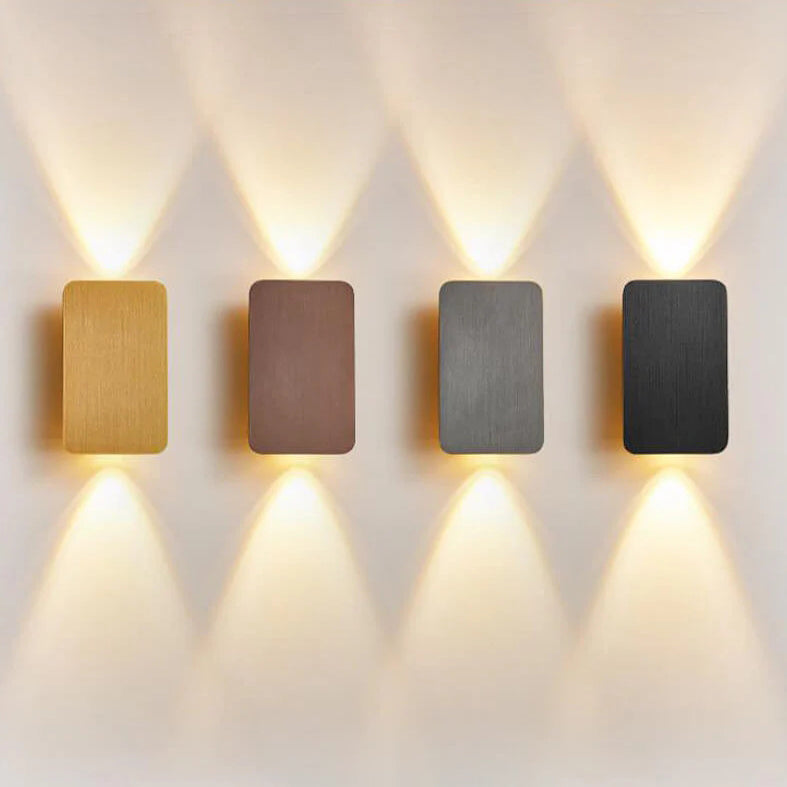 Nordic Minimalist Aluminum Rectangular Flat Wall Sconce