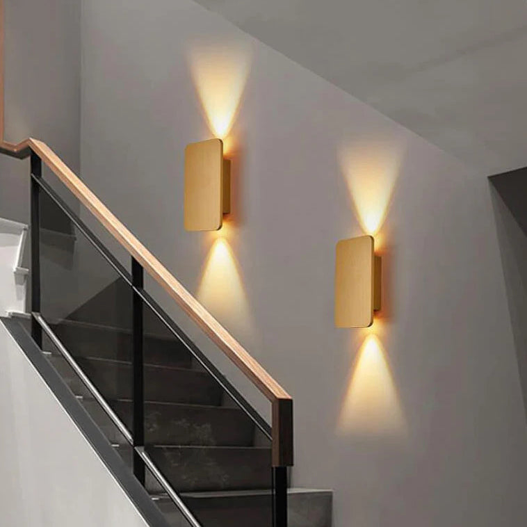 Nordic Minimalist Aluminum Rectangular Flat Wall Sconce