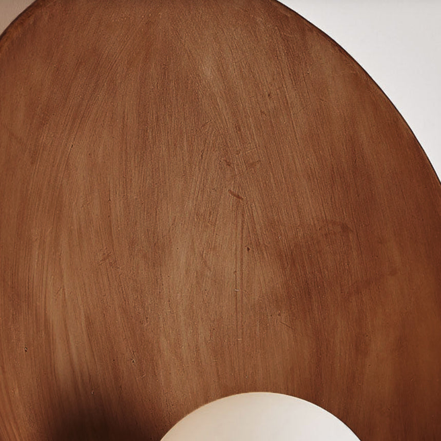 Modern Minimalist Round Iron Resin 1-Light Wall Sconce