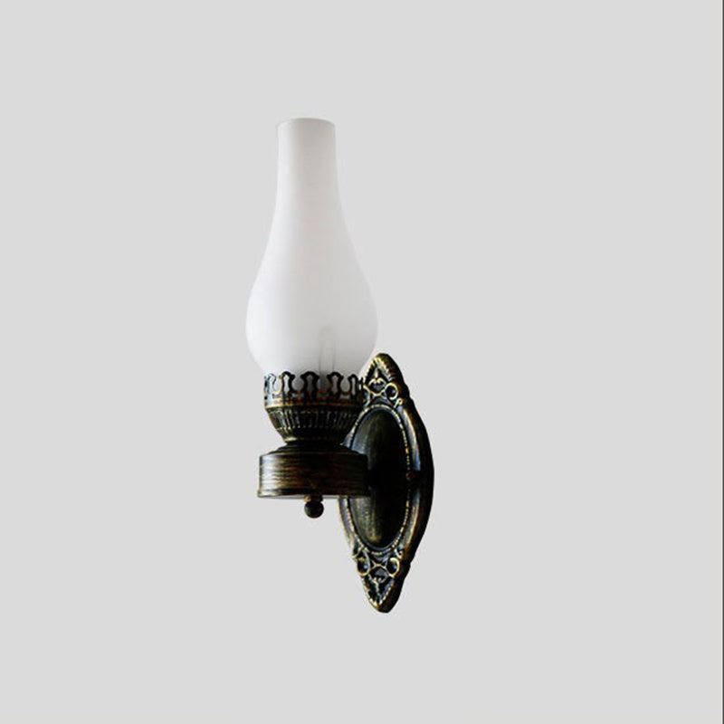 Retro Kerosene-Style 1-Light Wall Sconce