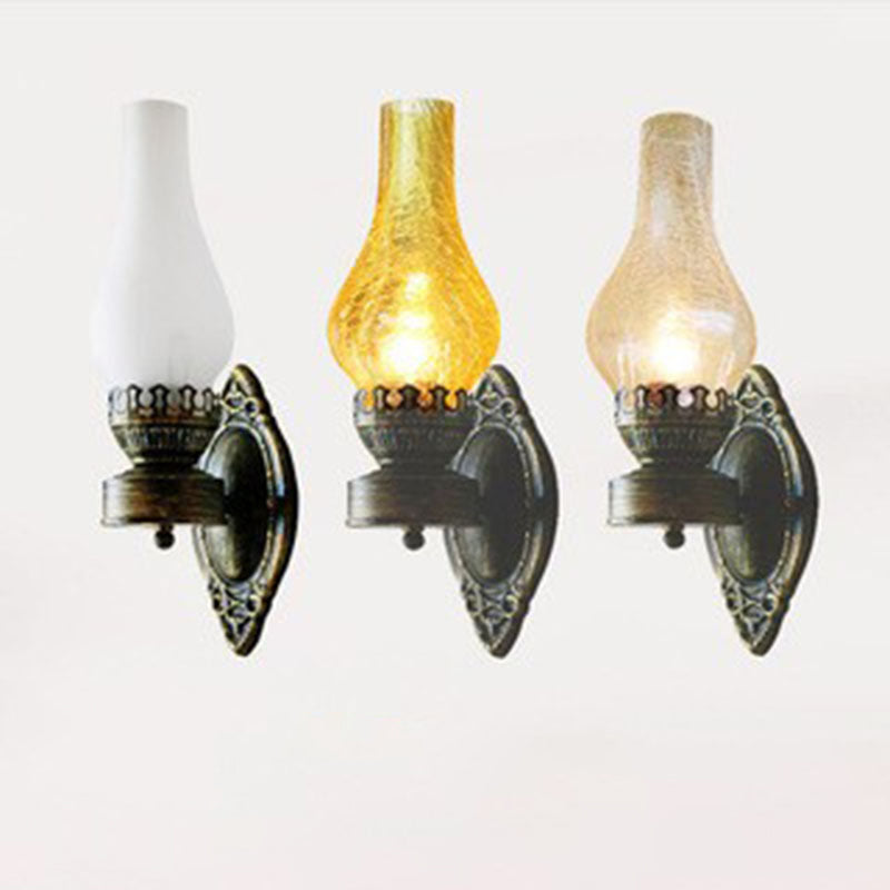Retro Kerosene-Style 1-Light Wall Sconce