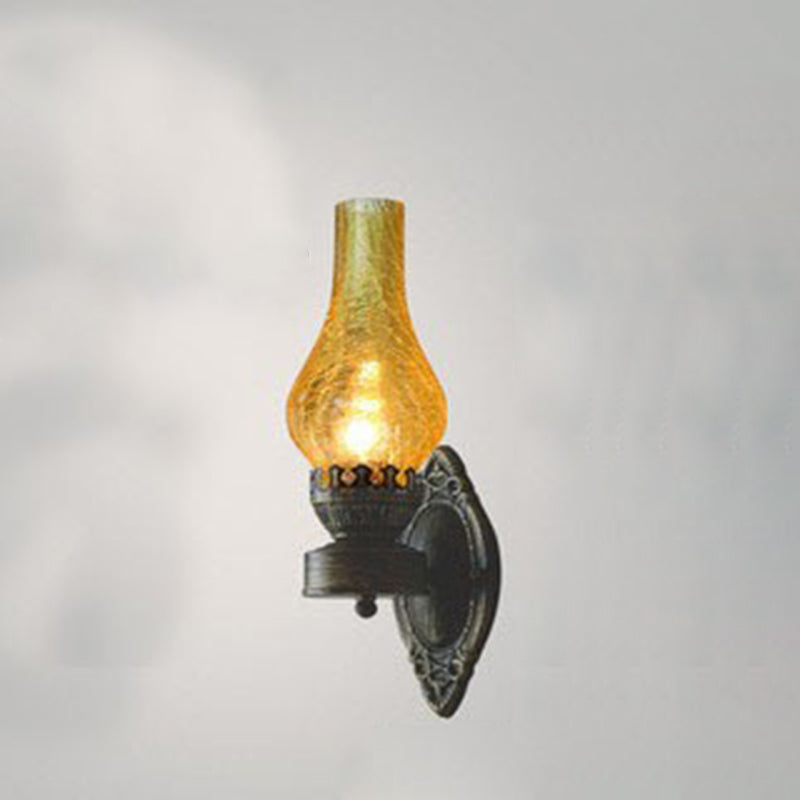 Retro Kerosene-Style 1-Light Wall Sconce