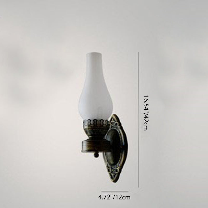 Retro Kerosene-Style 1-Light Wall Sconce
