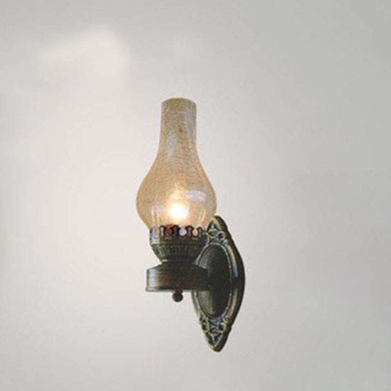 Retro Kerosene-Style 1-Light Wall Sconce