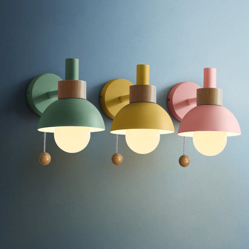 Nordic Macaron Globe 1-Light Wall Sconce