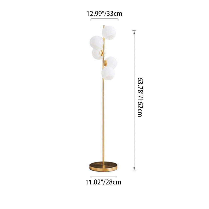 Modern Minimalist White 5-Light Floor Lamp
