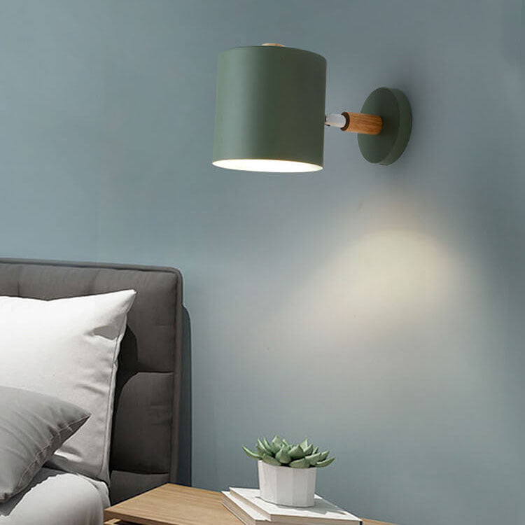 Nordic Macaron Cylinder Rotatable 1-Light Wall Sconce