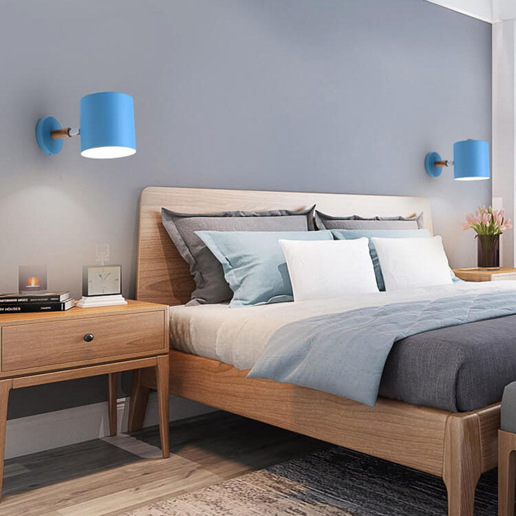 Nordic Macaron Cylinder Rotatable 1-Light Wall Sconce