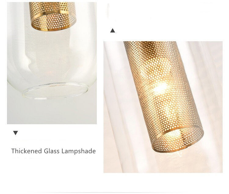 Modern Minimalist Cylinder Clear Glass 1-Light Wall Sconce