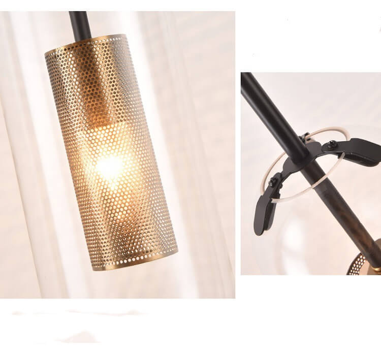 Modern Minimalist Cylinder Clear Glass 1-Light Wall Sconce