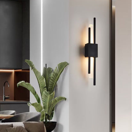 Modern Minimalist Iron Acrylic Strip LED Wall Sconce
