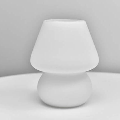 Retro Creative Glass Mushroom 1-Light LED Night Table Lamp