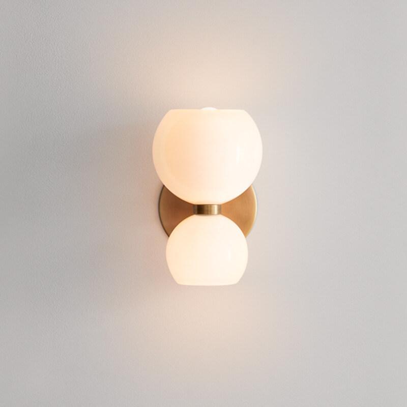 Modern 2-Light Bowl Shaped Wall Sconce