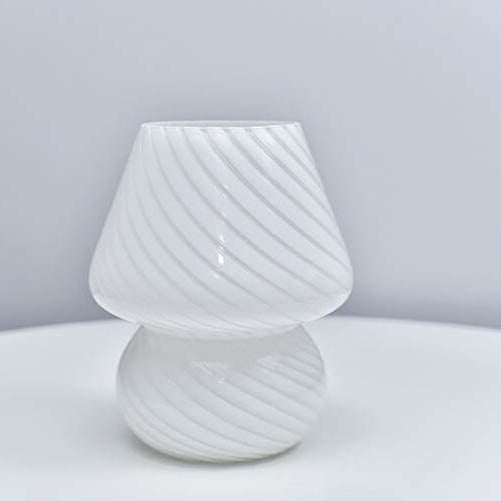 Retro Creative Glass Mushroom 1-Light LED Night Table Lamp
