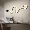 Modern Long Aluminum Snake Shaped Curved Wall Sconce