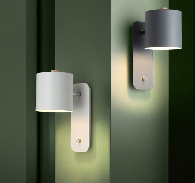 Nordic Macaron Cylinder Rotatable 1-Light Wall Sconce