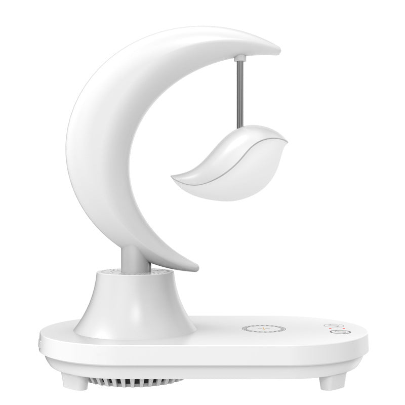Modern Art Deco ABS Moon Shape Bluetooth Speaker Table Lamp