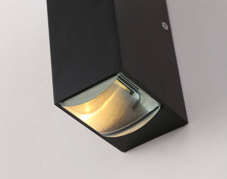 Modern Aluminum Lens Outdoor Double-Head Wall Sconce
