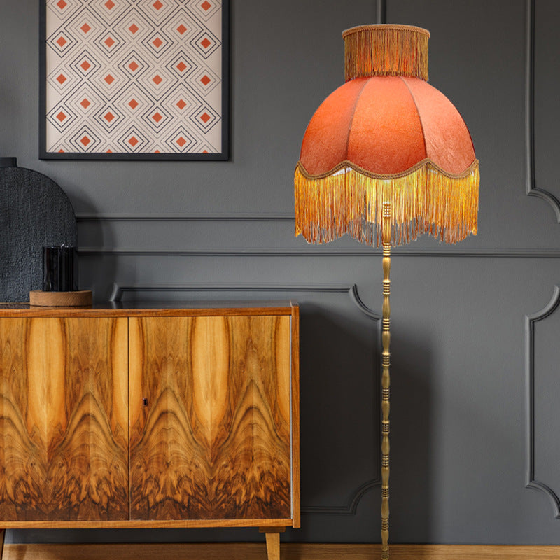 Vintage Red Floor Lamp