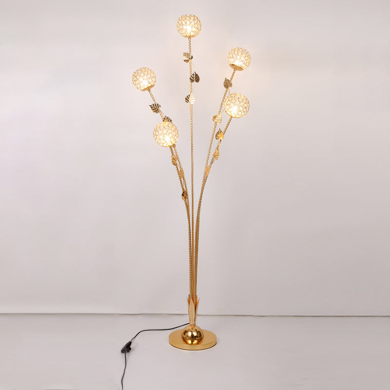 Modern Gold 5-Light Floor Lamp