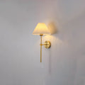 Vintage Pleated Fabric Shade Straight Arm Wall Sconce