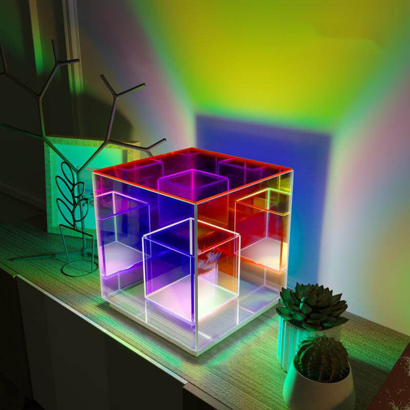 Modern Acrylic RGB Line LED Table Lamp