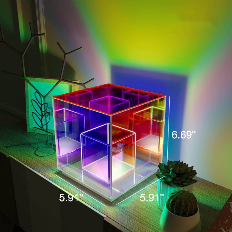 Modern Acrylic RGB Line LED Table Lamp