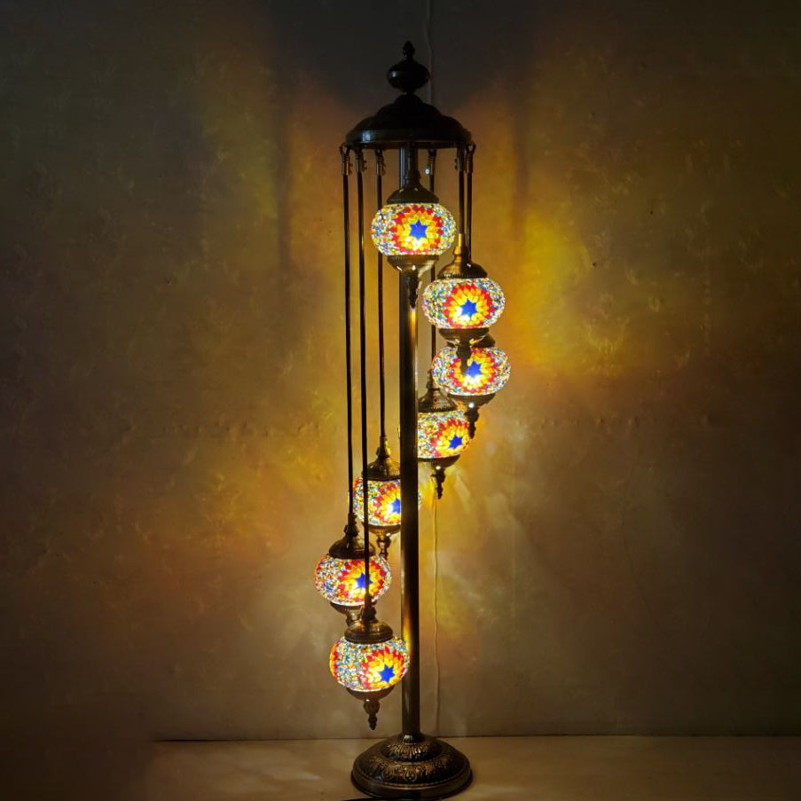 Tiffany Stained Glass 5-Light Floor Lamp