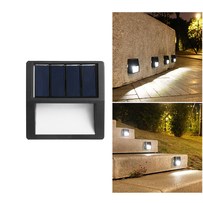 Modern Minimalist Solar LED Outdoor Patio Step Wall Light