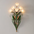 Modern Minimalist Glass Flower 6/10-Light Wall Sconce