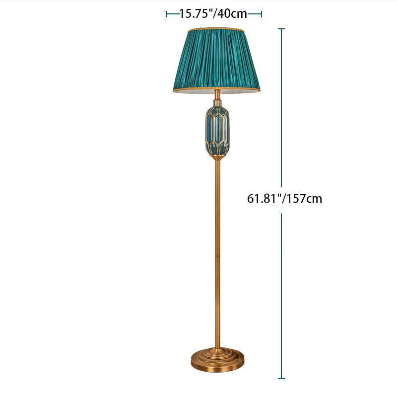European Green Floor Lamp