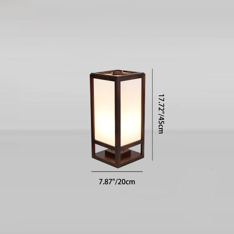 Traditional Chinese Walnut Arc Floor Lamp