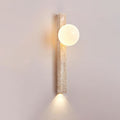 Traditional Japanese Long Strip Yellow Travertine Wall Sconce