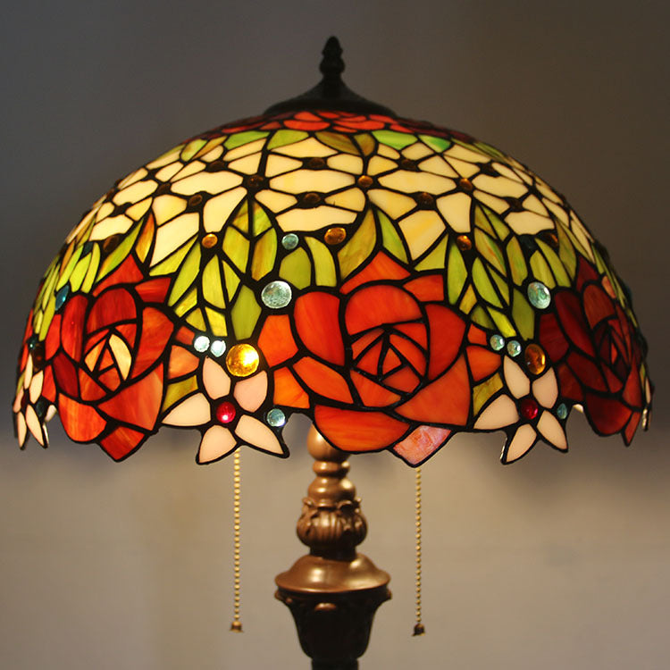 Tiffany Stained Glass 2-Light Floor Lamp