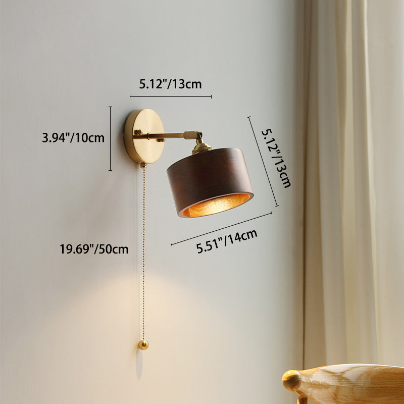 Contemporary Scandinavian Cone Copper 1-Light Wall Sconce