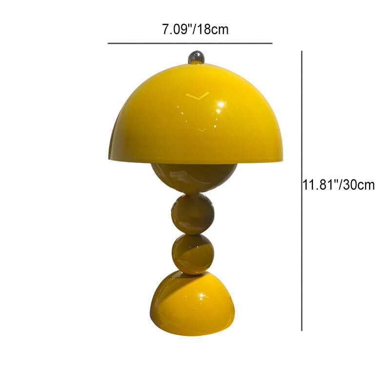Nordic Metal Mushroom Round Pod 1-Light Table Lamp
