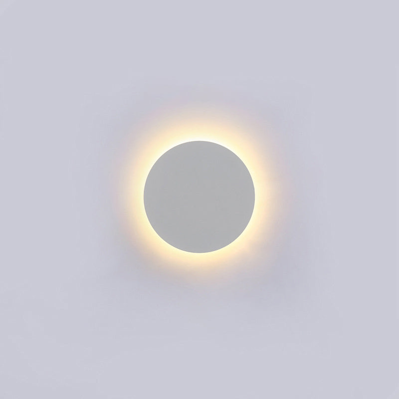 Modern Minimalist Round Eclipse Iron LED Wall Sconce