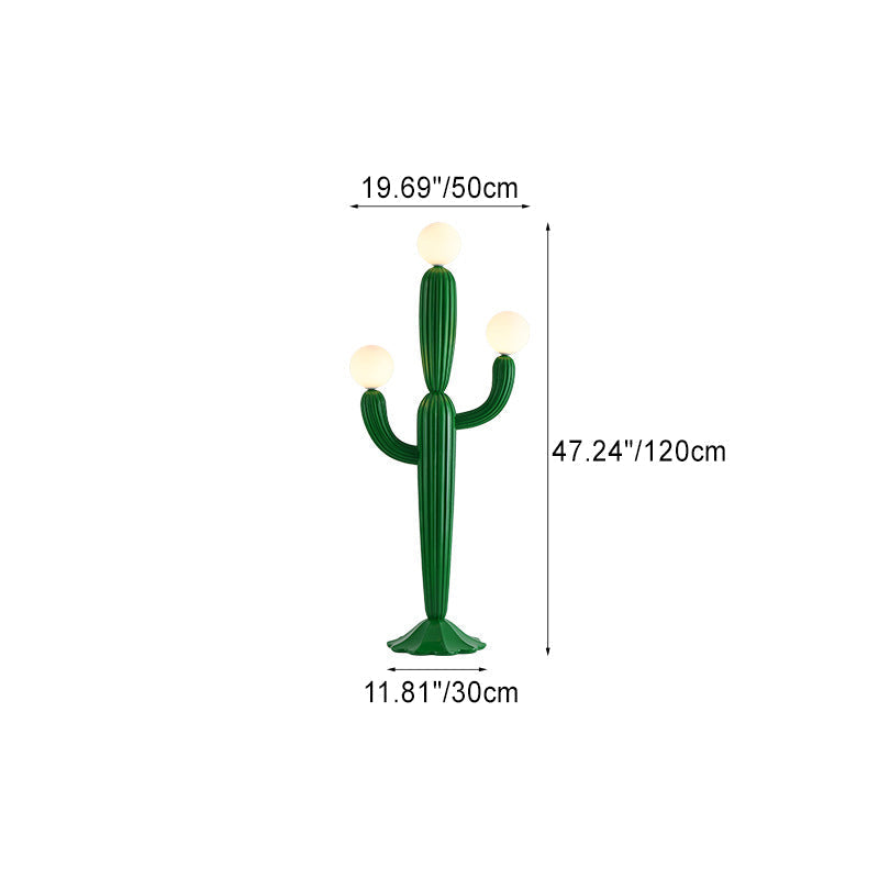 Contemporary Green 3-Light Floor Lamp