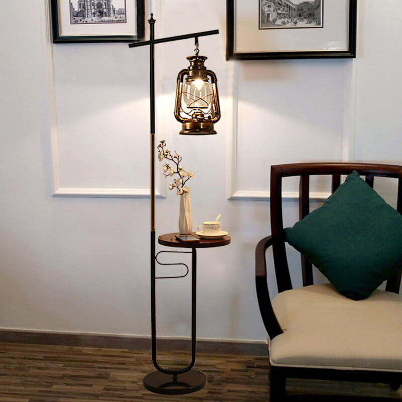 European Black White Floor Lamp