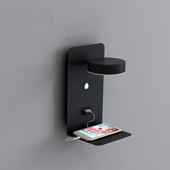 Modern Iron Square LED USB Rechargeable Wall Sconce