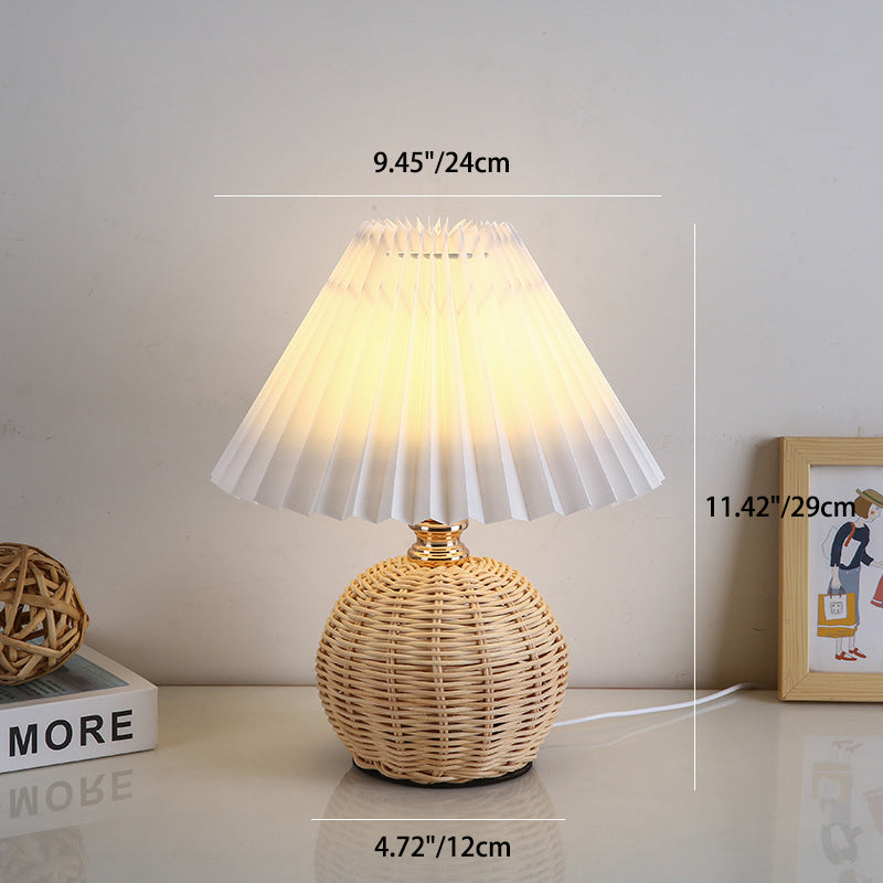 Nordic Contemporary LED Table Lamp with Pleated Table Lamp