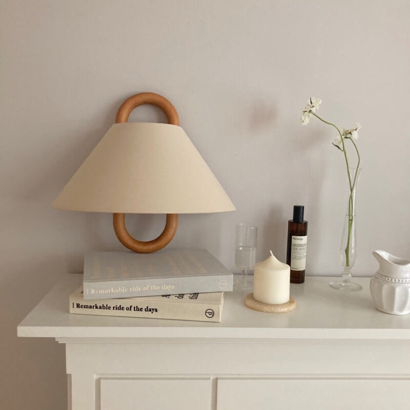 Modern Solid Wood Pleated Semi-Circle Wall Sconce