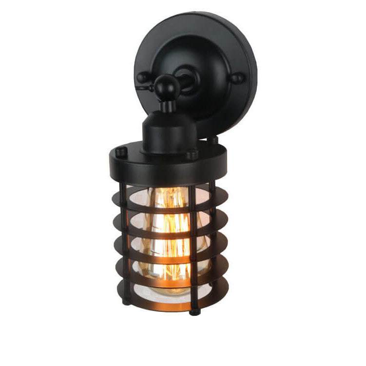 Northern Retro Industrial Wrought Iron 1-Light Wall Sconce