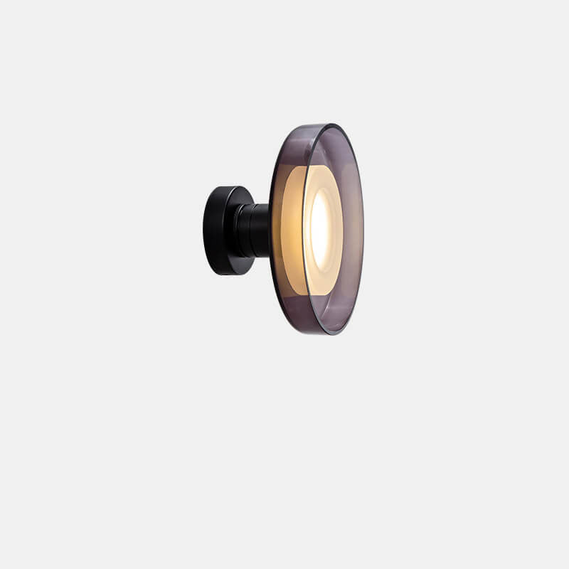 Nordic Vintage Round Hardware Glass LED Wall Sconce
