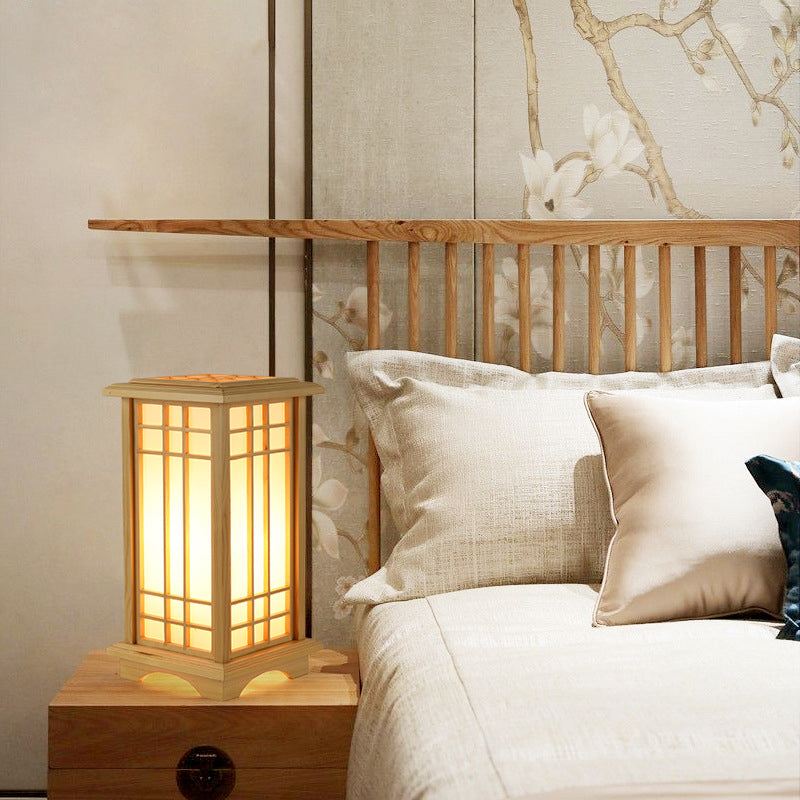 Japanese Natural Wood Floor Lamp