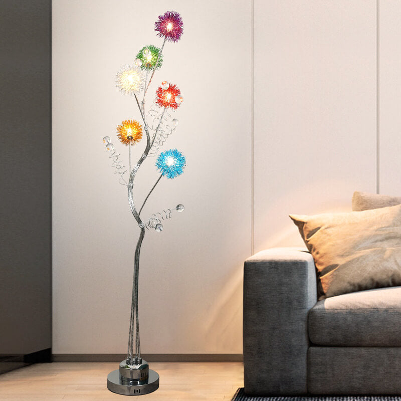 Modern Multicolor 6-Light Floor Lamp